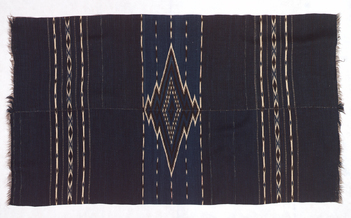 Hispanic New Mexican, Frazada,  1840-1850, laine et indigo, Albuquerque Museum